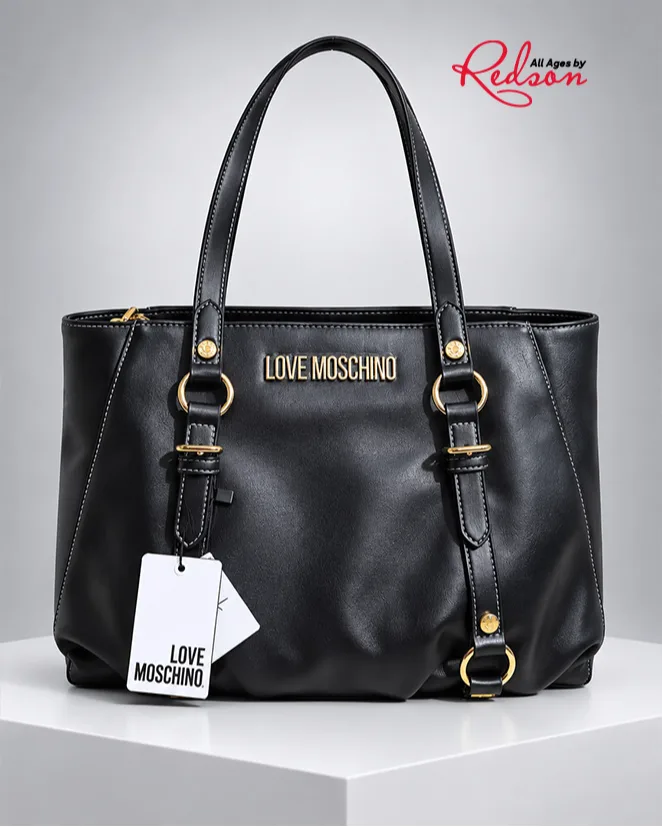 Love Moschino Black Logo Tote Bag