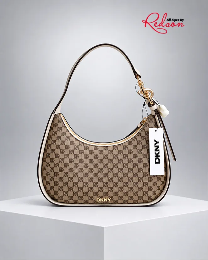 Dkny Signature Monogram Hobo Shoulder Bag