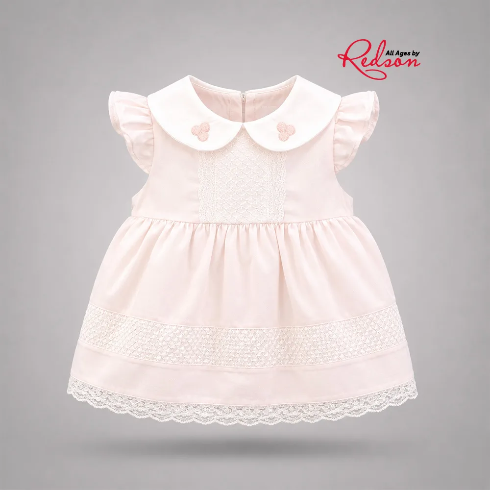 Baby Girl’s Blush Pink Peter Pan Collar Dress