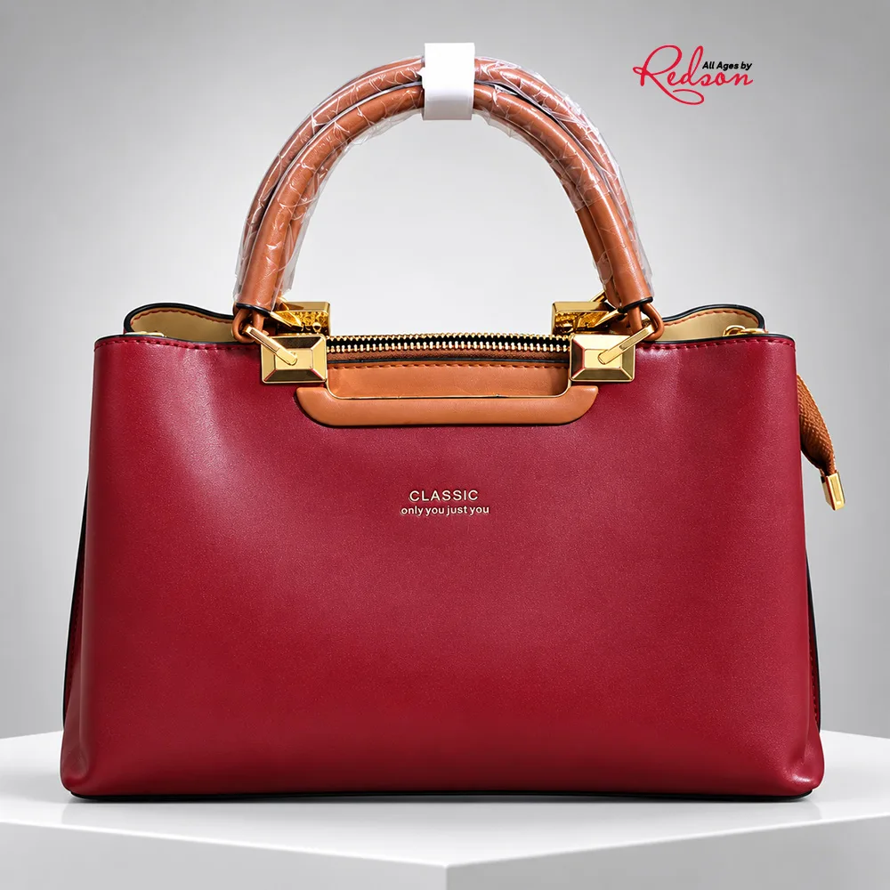 Classic Structured Top-Handle Handbag