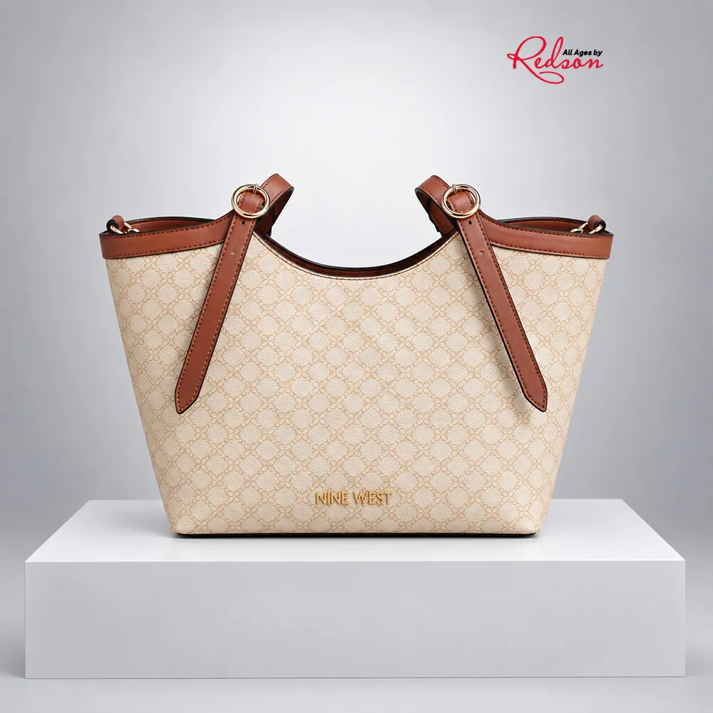 Nine West Monogram Tote & Crossbody Bag Set