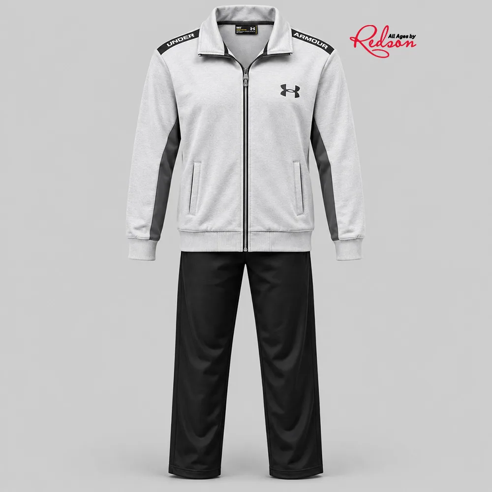 Under Armour Grey & Black Sports Tracksuit Set