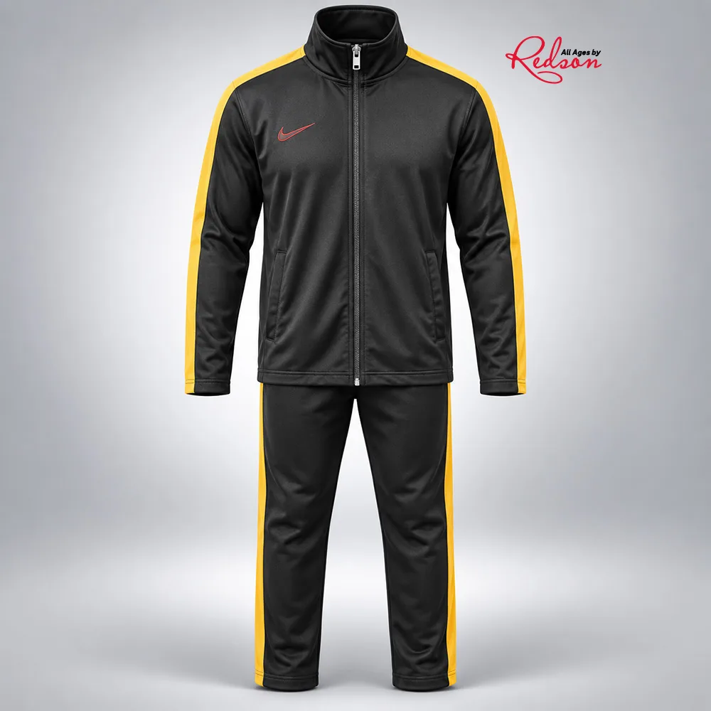 Nike Black & Yellow Performance Tracksuit Set