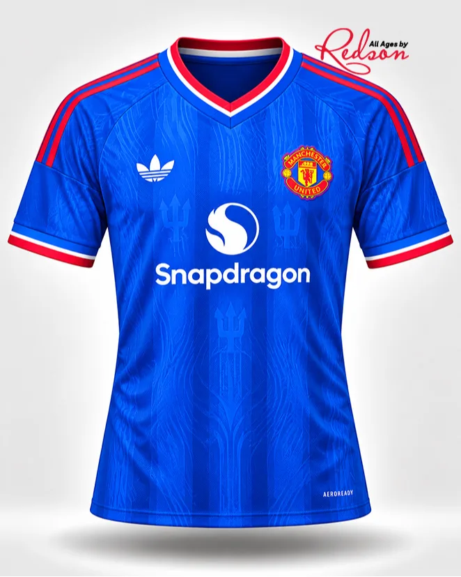 Manchester United Adidas Blue Away Jersey