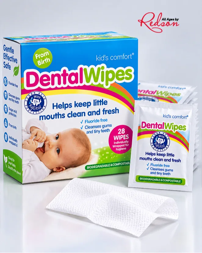 Kid’s Comfort Dental Wipes 28 Individually Wrapped Wipes