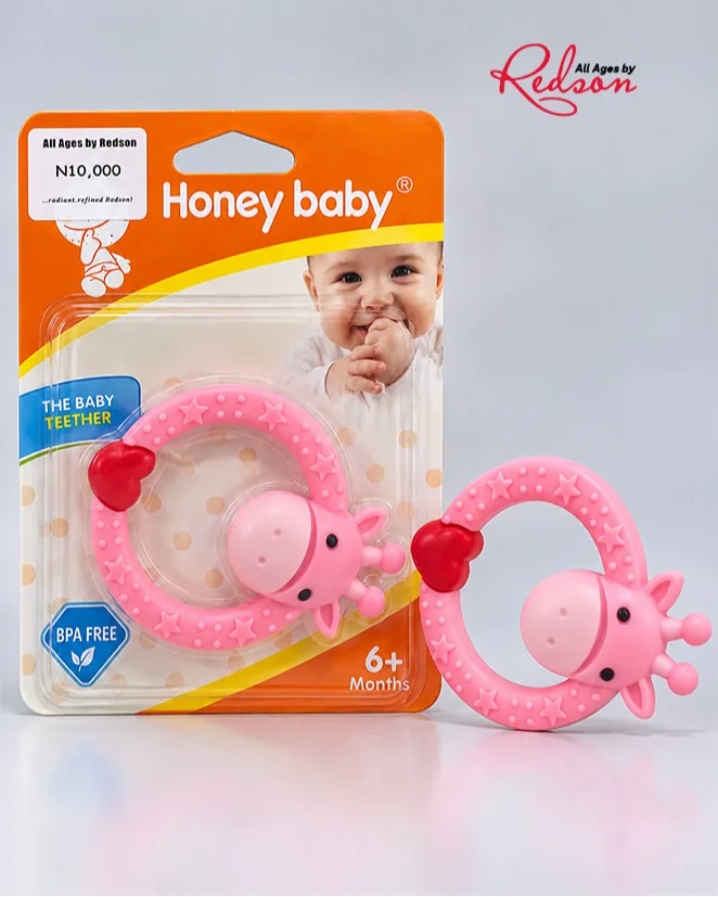 Honey Baby Baby Teether Pink