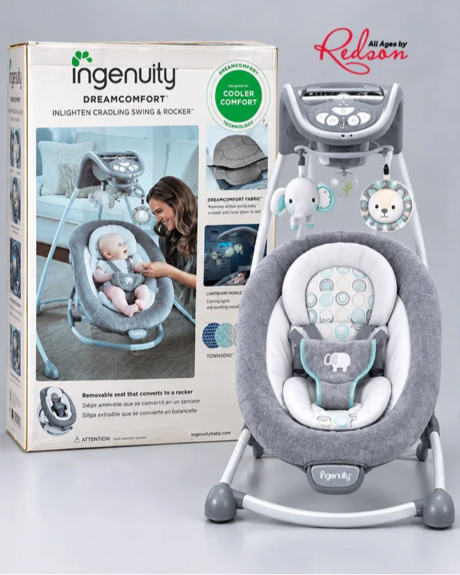 Ingenuity Dreamcomfort Inlighten Cradling Swing & Rocker
