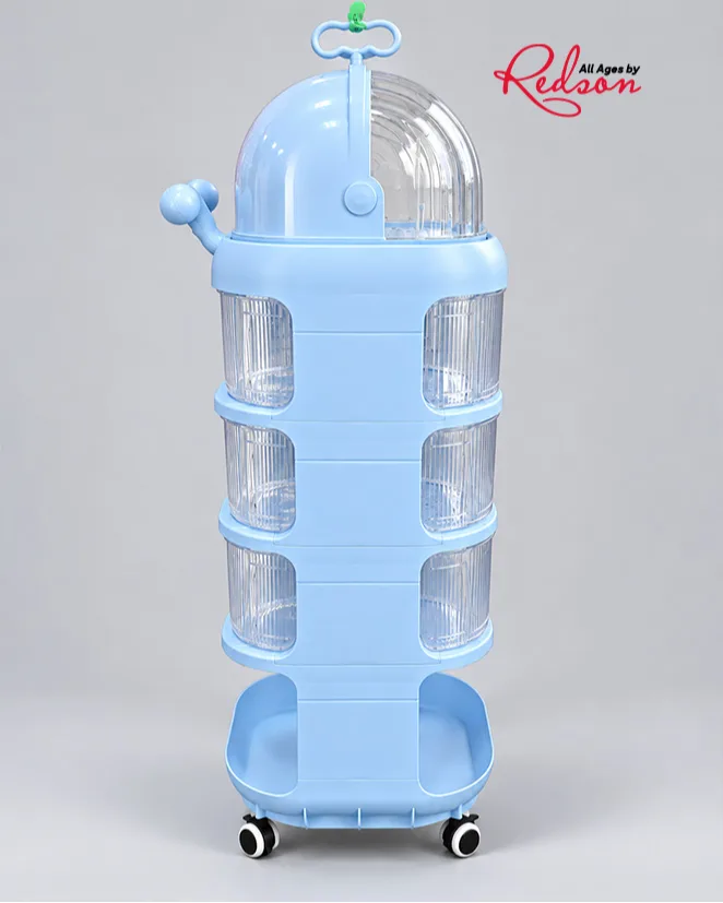 Multi-Tier Baby Storage Organizer With Wheels