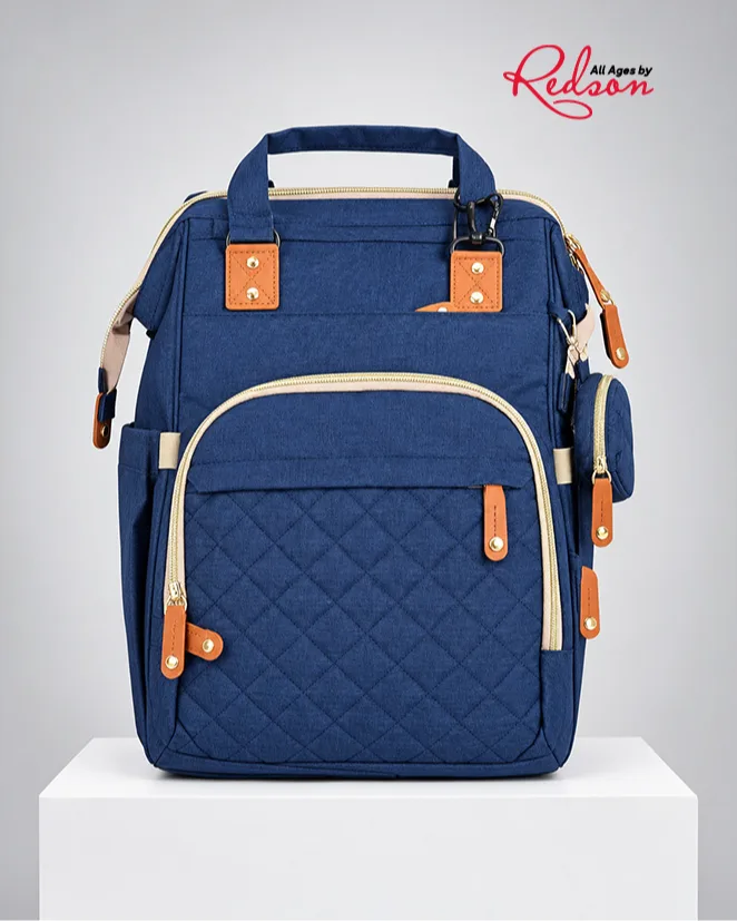 Multi-Function Baby Diaper Backpack (Navy Blue)