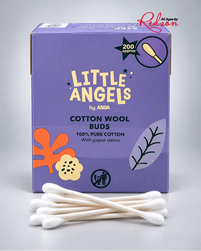 Little Angels By Asda Cotton Wool Buds – 100% Pure Cotton