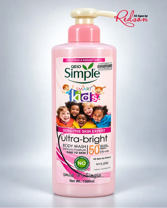 Simple & Smart Kids Ultra Bright Body Wash Spf 50