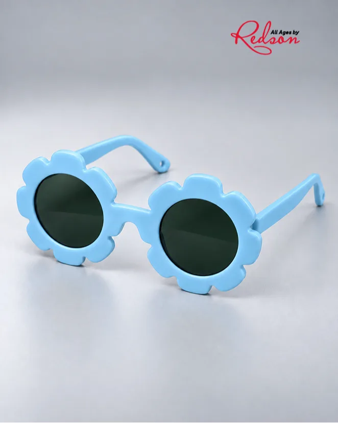 Kids Flower Shaped Sunglasses Baby Blue