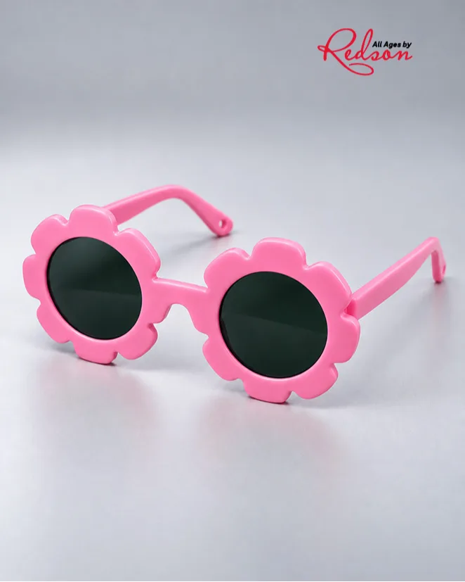 Kids Flower Shaped Sunglasses Pink