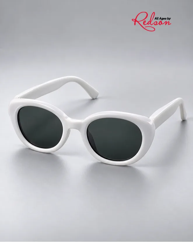 Classic Oval Sunglasses White