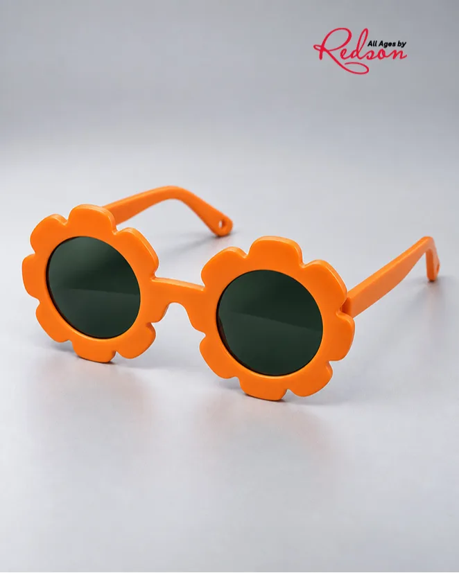 Kids Flower Shaped Sunglasses Orange
