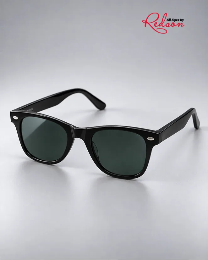Classic Black Round Frame Sunglasses