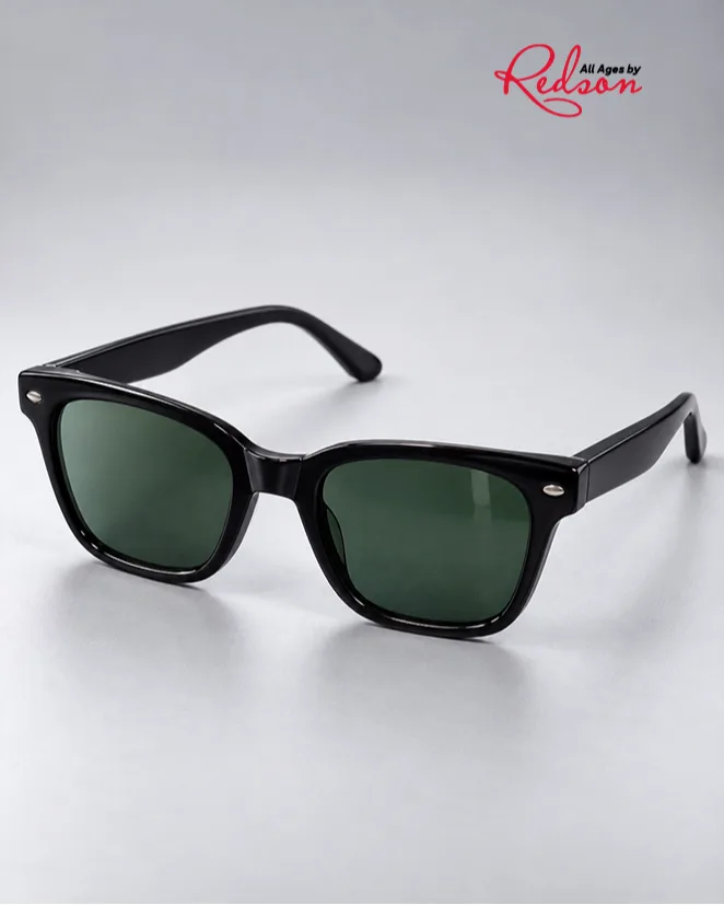 Classic Black Square Frame Sunglasses