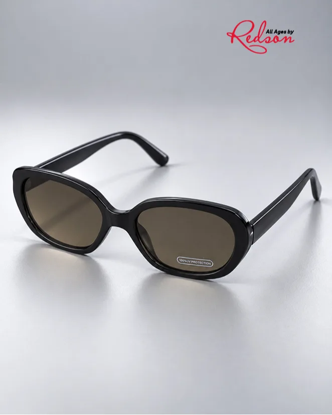 Black Oval Fashion Sunglasses