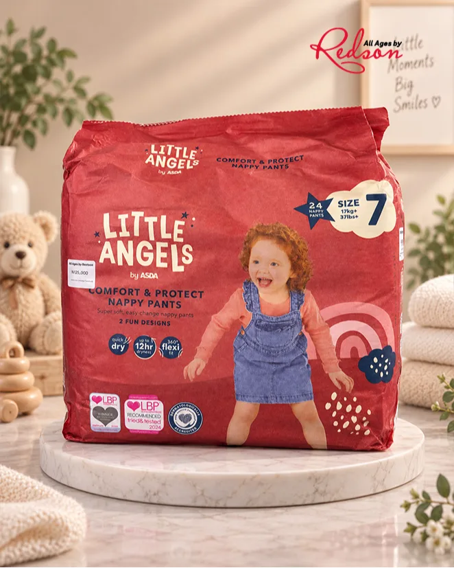 Little Angels By Asda Comfort & Protect Nappy Pants Size 7