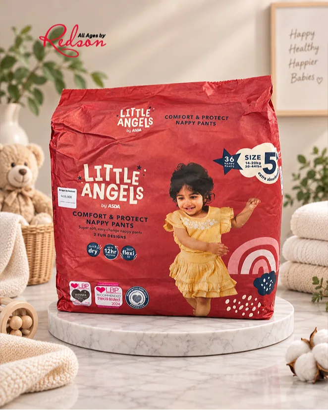 Little Angels By Asda Comfort & Protect Nappy Pants Size 5