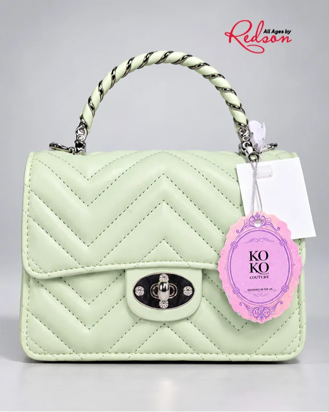 Koko Couture Quilted Mini Shoulder Bag Mint Green