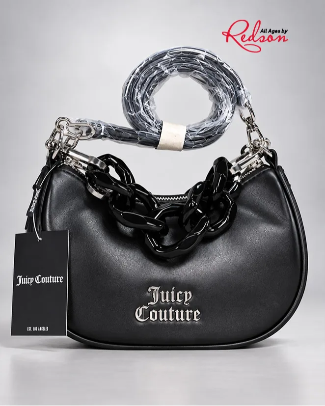 Juicy Couture Chain Detail Shoulder Bag Black