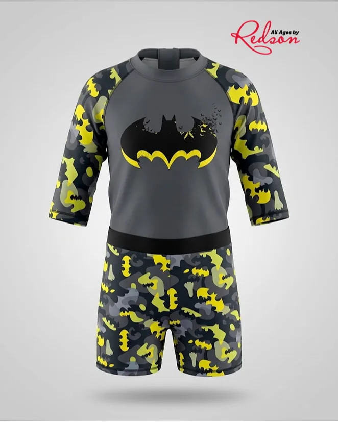 Kids’ Batman Camouflage Rash Guard & Shorts Set