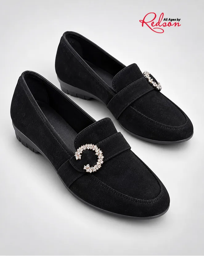 Women's Embellished Buckle Loafers