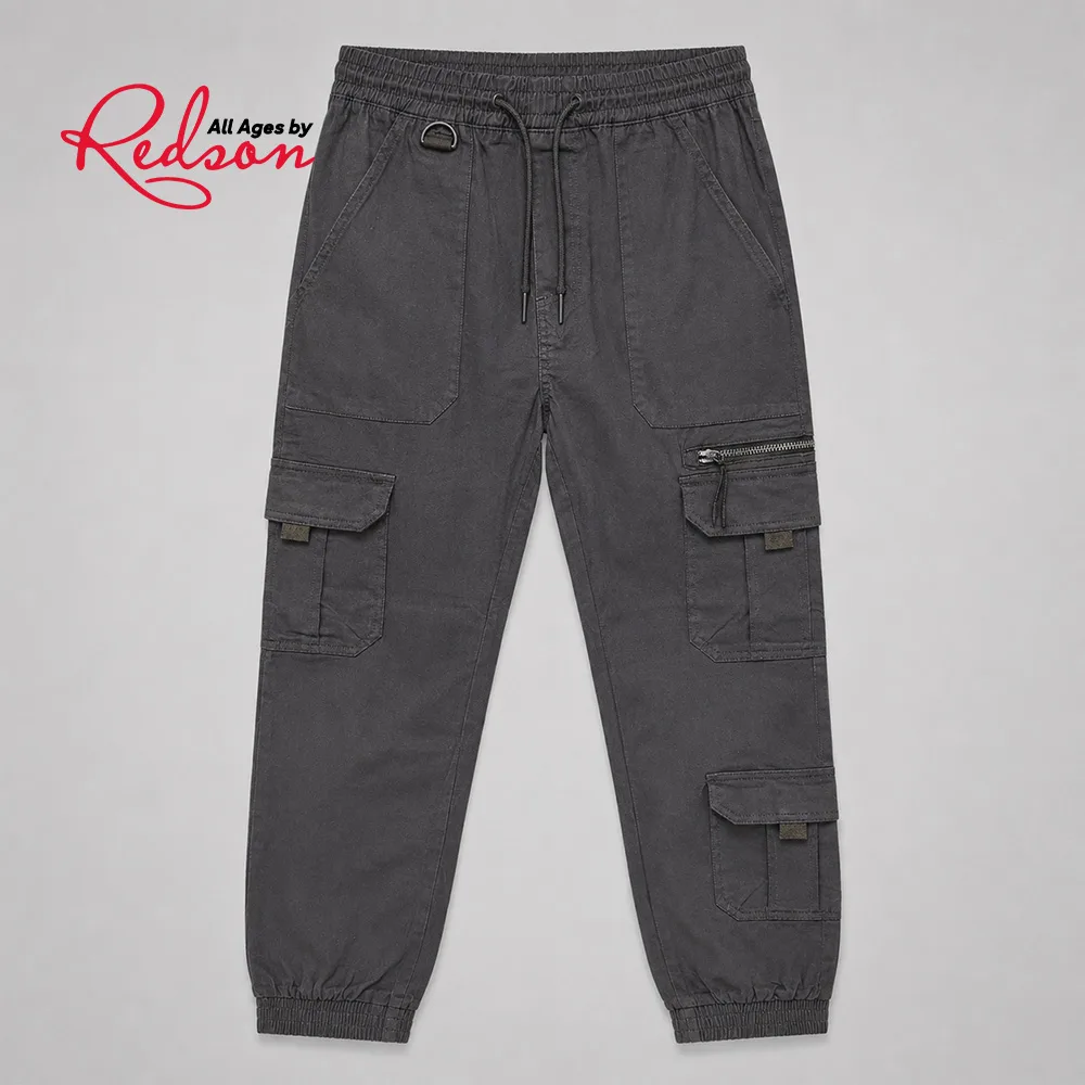Men’s Charcoal Grey Multi Pocket Cargo Joggers