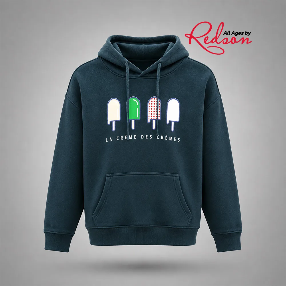 Kids’ Navy Blue Ice Cream Graphic Hoodie