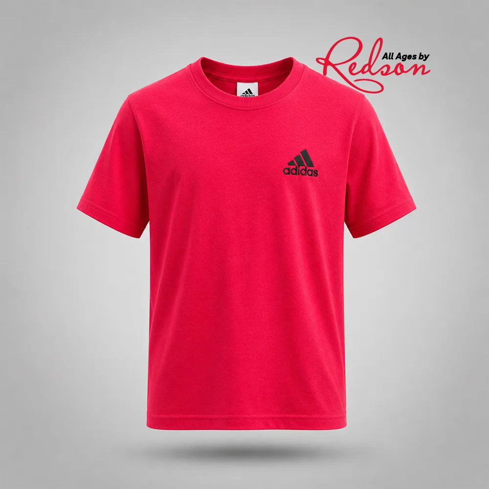 Kids’ Adidas Red Logo T-Shirt