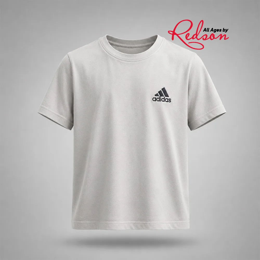 Kids’ Adidas Light Grey Logo T-Shirt