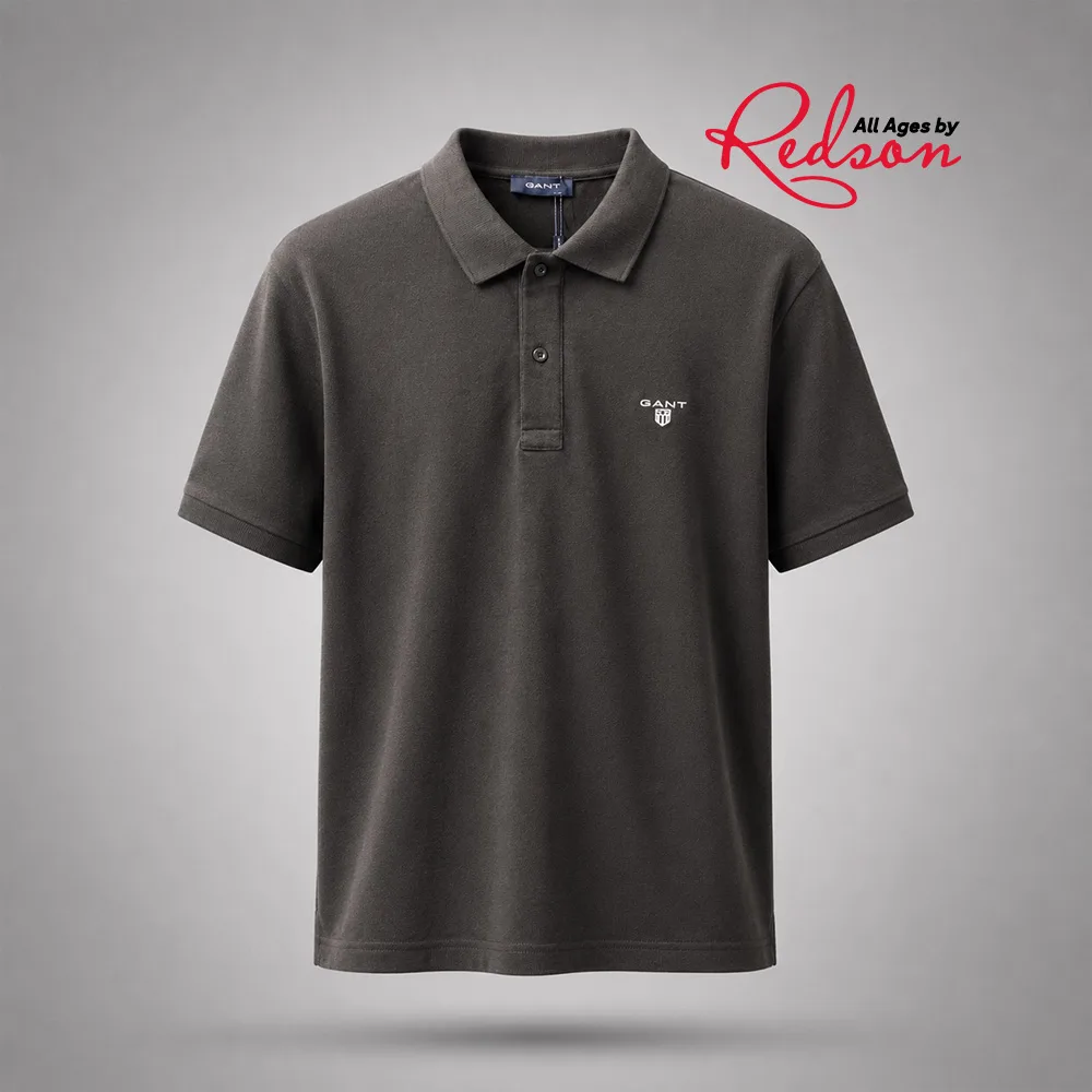 Men’s Gant Charcoal Grey Logo Polo Shirt