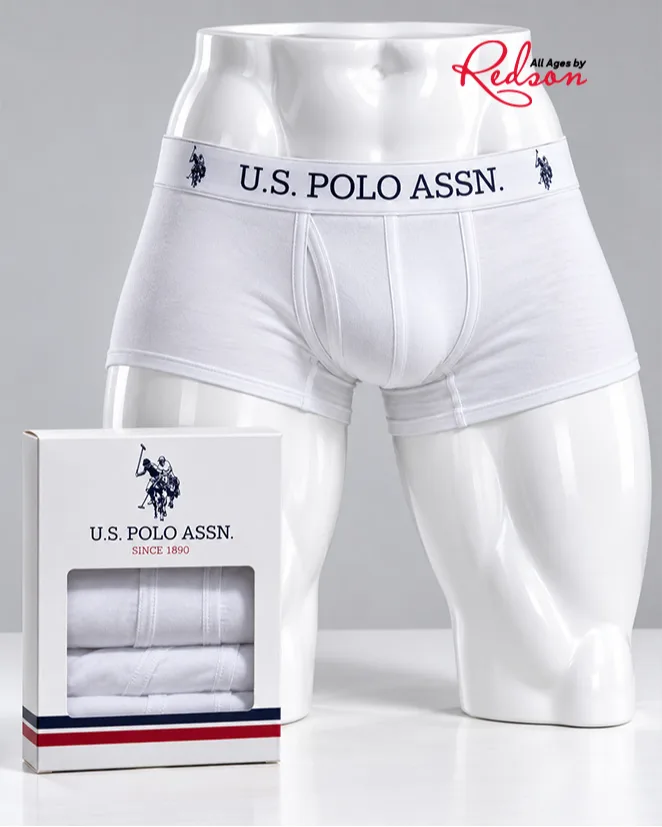 Men’s U.s. Polo Assn. White Boxer Briefs Gift Set