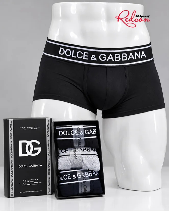 Dolce & Gabbana Men's 3 Pack Stretch Trunks Gift Set