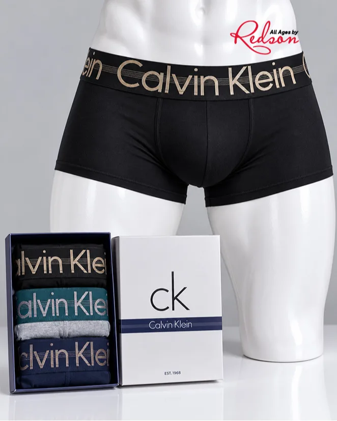 Calvin Klein Men's 3-Pack Stretch Boxer Trunks Gift Set Mixed Colours