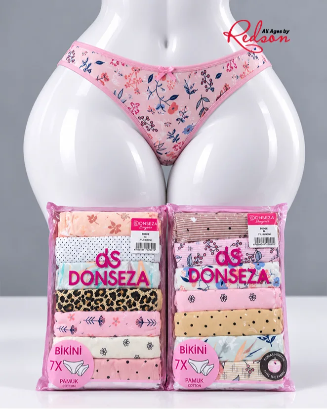 Donseza Women's Cotton Bikini Panties 7Pack