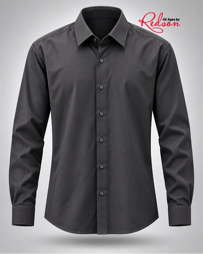 Men’s Charcoal Grey Long Sleeve Formal Shirt