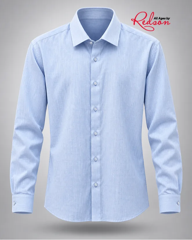 Men’s Light Blue Long Sleeve Formal Shirt