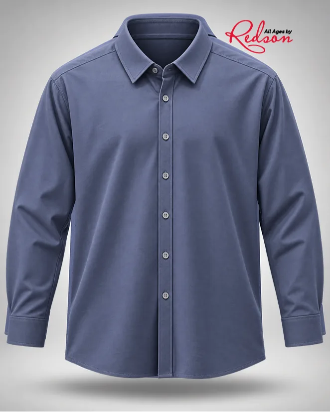 Men’s Slate Blue Long Sleeve Formal Shirt