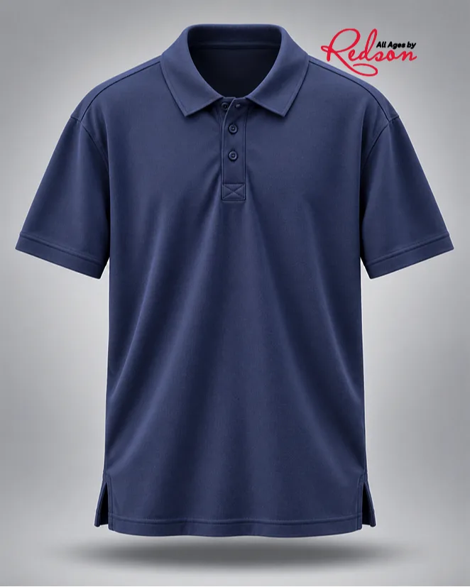 Men’s Navy Blue Classic Short-Sleeve Polo Shirt